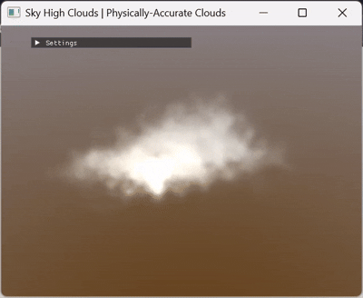 Real-time rendering of sunlit clouds